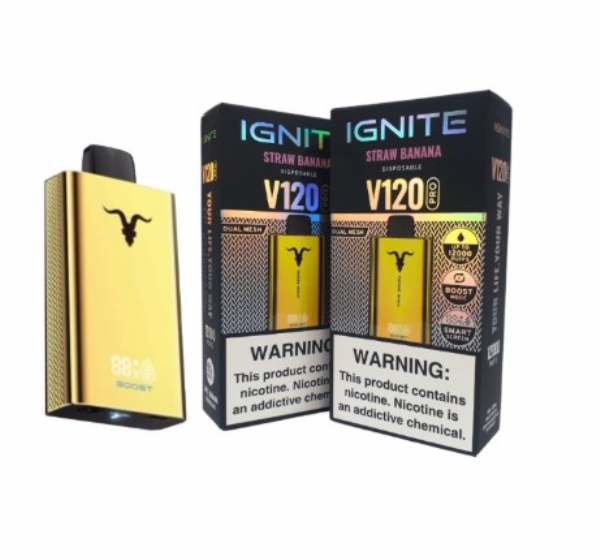 Pod Descart�vel Ignite V120 PRO Gold 12.000 Puffs